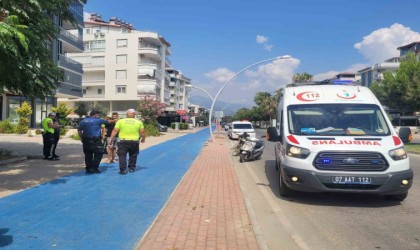 Aynı yöne giden motosikletler çarpıştı: 1 yaralı