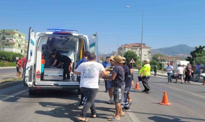 Bisikletli çocuk kazada başından yaralandı