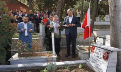 Edirnedeki şehitler kabirleri başında anıldı