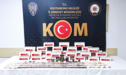 Kastamonuda 11 bin 640 adet doldurulmuş makaron ele geçirildi