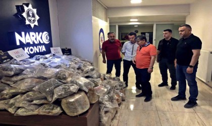 Konyada araç içerisinden 225 kilo uyuşturucu madde çıktı