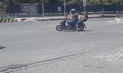 Siirtte 5 kişi bir motosiklete bindi