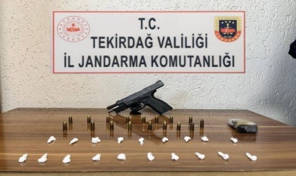 Tekirdağda uyuşturucu ve silah operasyonları