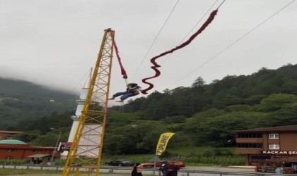 Uzungölde insan sapanında yürekleri ağza getiren kaza