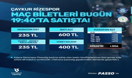 Adana Demirspor - Çaykur Rizespor maçının biletleri satışa çıktı