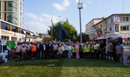 Atatürk heykeli ve refüj düzenlemesiyle Bilecikin vitrini güzelleşti