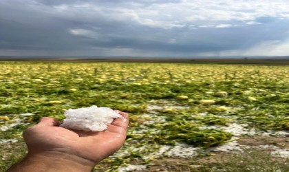 Çifteler de sağanak ve dolu yağışı etkili oldu