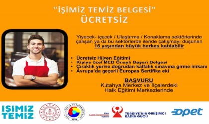 Kütahyada “İşimiz Temiz” eğitimleri başlıyor