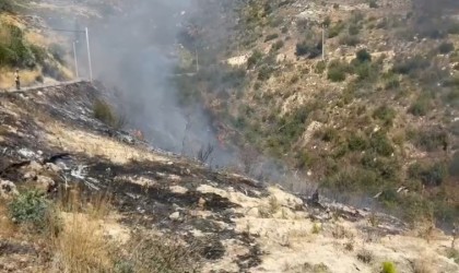 Manavgatta çıkan yangında, 4 dönüm örtü ve çalılık alan zarar gördü