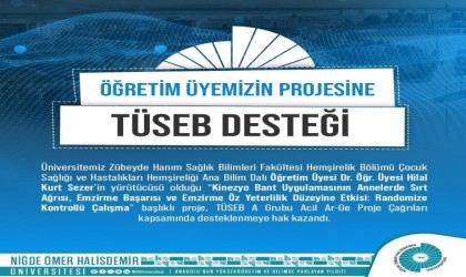 Niğdede öğretim üyesinin projesine TÜSEB desteği