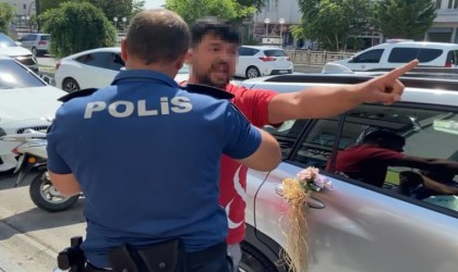 Polis “Çekeceğim” dedi, sürücü “Çektirtmem” diyerek mukavemet gösterdi