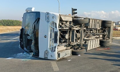 Tekirdağda işçi servisi kazası: 11 yaralı