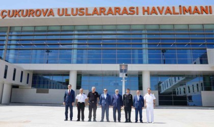 Valiler, Çukurova Uluslararası Havalimanında incelemelerde bulundu