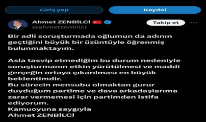 AK Parti Adana Milletvekili Zenbilci partisinden istifa etti