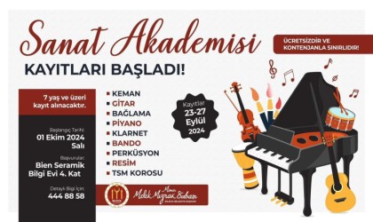 Bilecik Belediyesi sanat akademisi kayıtları başladı