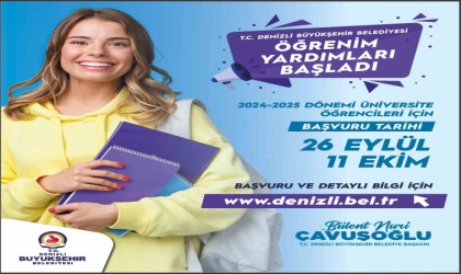 Denizli Büyükşehirden üniversitelilere öğrenim yardımı