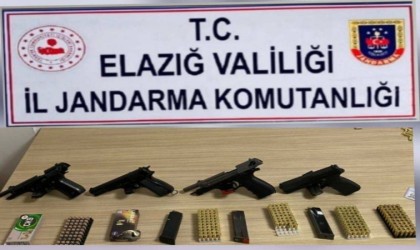 Elazığda 4 adet ruhsatız tabanca ele geçirildi