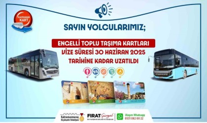 Engelli toplu taşıma kartlarının vizesi uzatıldı