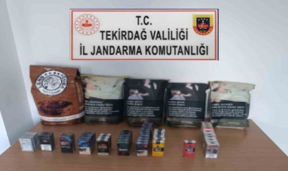 Jandarma Kapaklıda kaçak tütün ürünleri ele geçirdi