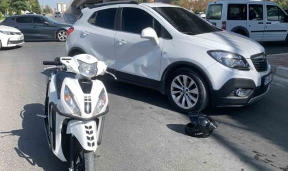 Karamanda cip ile motosiklet çarpıştı: 1 yaralı