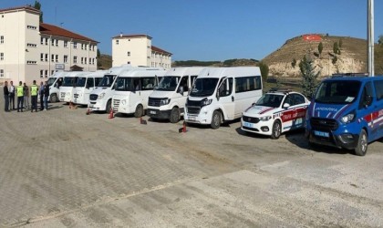 Kütahyada okul servis araçları denetlendi