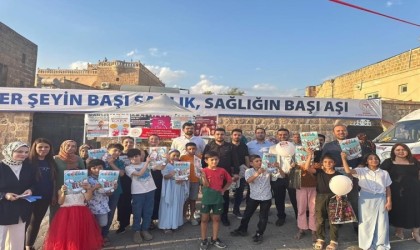 Midyatta festivalde sağlık standında vatandaşlar bilgilendirildi yoğun ilgi