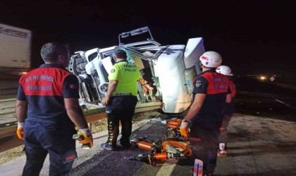 Şanlıurfada yakıt tankeri devrildi: 1 ölü