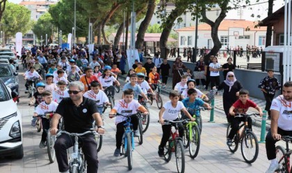 Saruhanlıda bisiklet turuna büyük ilgi