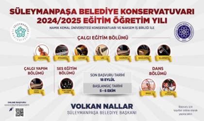 Süleymanpaşa Belediye Konservatuvarı kayıtları başladı