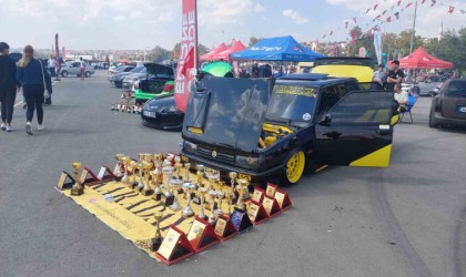 Tekirdağda drift şovu ve modifiye araçlar festivali nefes kesti