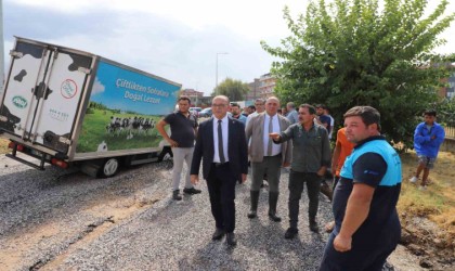 Turgutluda sağanak yağış hasara neden oldu