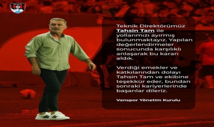 Vanspor, Teknik Direktör Tahsin Tam ile yollarını ayırdı