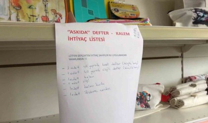 Yalovada bir kırtasiyede askıda defter-kalem uygulaması başladı