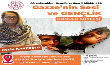 Afyonkarahisarda “Gazzenin Sesi ve Gençlik” konulu söyleşi