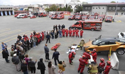 Ankara İtfaiyesinden ABBnin Emekli Lokali üyelerine eğitim ve tatbikat