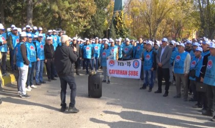 Ankarada maden işçileri özelleştirmeye karşı eylem yaptı