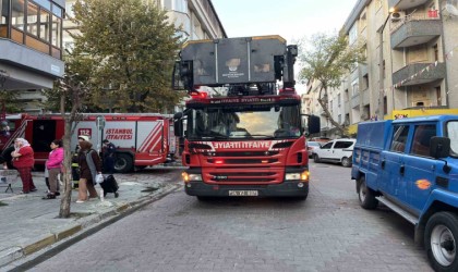 Avcılarda yangın çıkan dairede mahsur kalan tavşanı itfaiye kurtardı