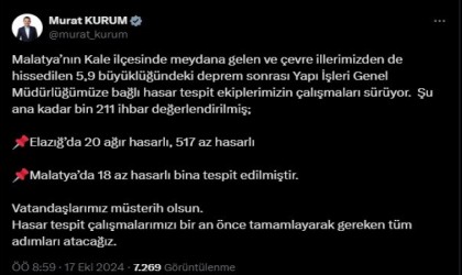 Bakan Kurum: Vatandaşlarımız müsterih olsun, gereken adımları atacağız