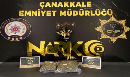 Çanakkalede 1 kilogram 700 gram uyuşturucu madde ele geçirildi