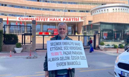 CHP Genel Merkezi önünde Ekrem İmamoğlu protestosu