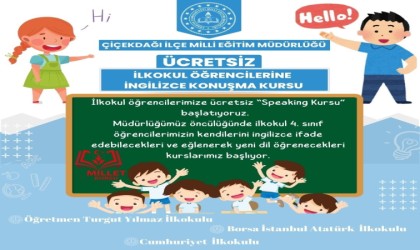 Çiçekdağında ücretsiz İngilizce kursu başlıyor