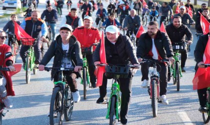 Çorumda pedallar Cumhuriyet Bayramı için çevrildi