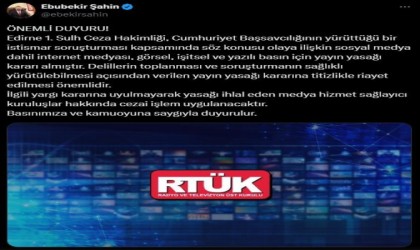 Edirnede çocuk tacizi soruşturmasında şahıs tutuklandı: RTÜKten yayın yasağı kararı alındı