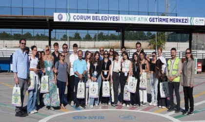 Erasmus öğrencileri Belediyesinin “Sıfır Atık” tesisini incelediler