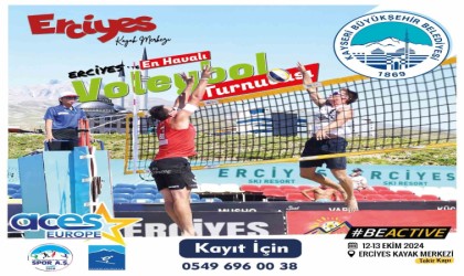 Erciyeste en havalı voleybol turnuvası