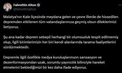 İletişim Başkanı Altundan Malatyadaki depremle ilgili açıklama