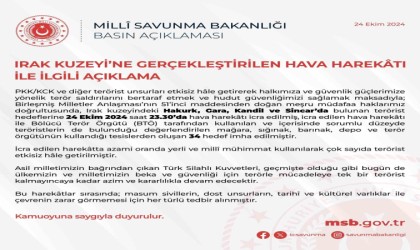 Irakın kuzeyine hava harekatı: 34 hedef imha edildi