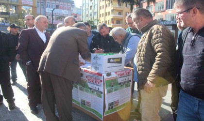 Kahverengi Kokarcayla mücadele için üreticiye ilaçlama makinesi dağıtıldı