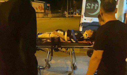 Kural ihlali yapan elektrikli bisiklete otomobil çarptı: 1 yaralı