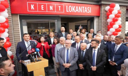 Manisada miting gibi Kent Lokantası açılışı